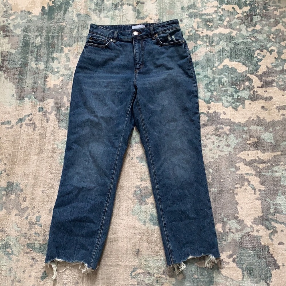 LOFT blue jeans size 27/4 curvy high waist straight crop